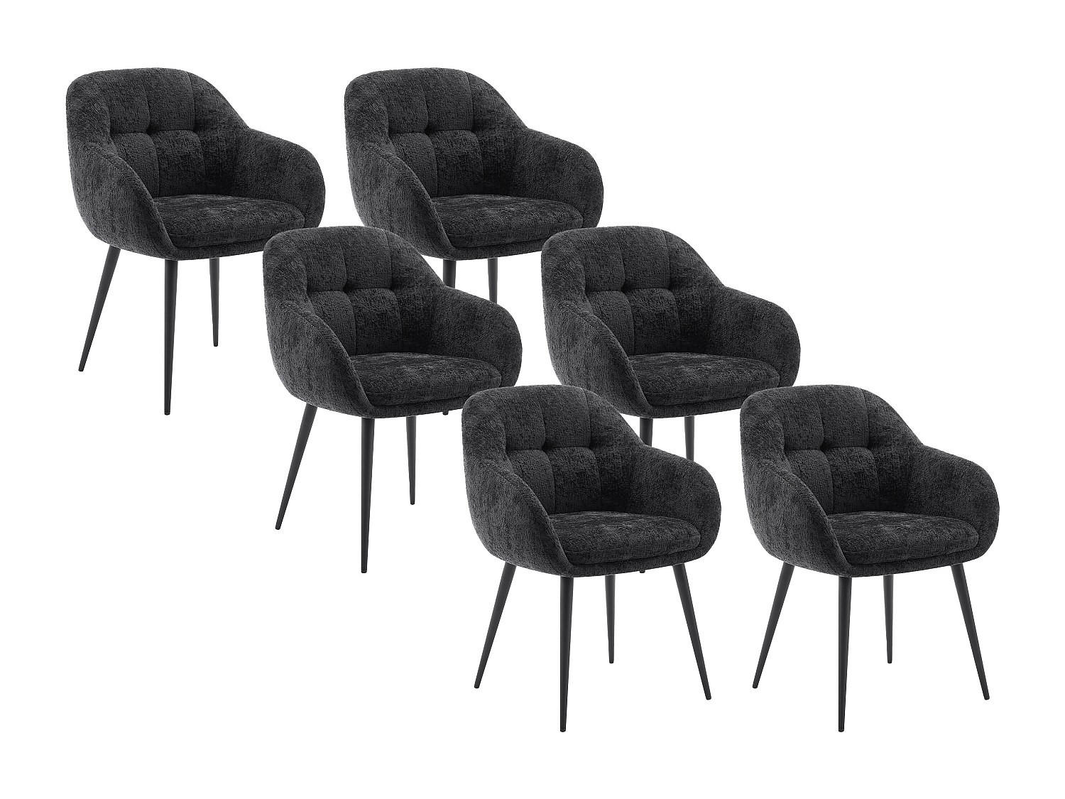 Vente-Unique Stuhl Schwarz 59x81x59 cm