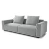 3-SITZER SOFA - Webstoff - Hellgrau/Schwarz, Textil (233/83/100cm) - home24