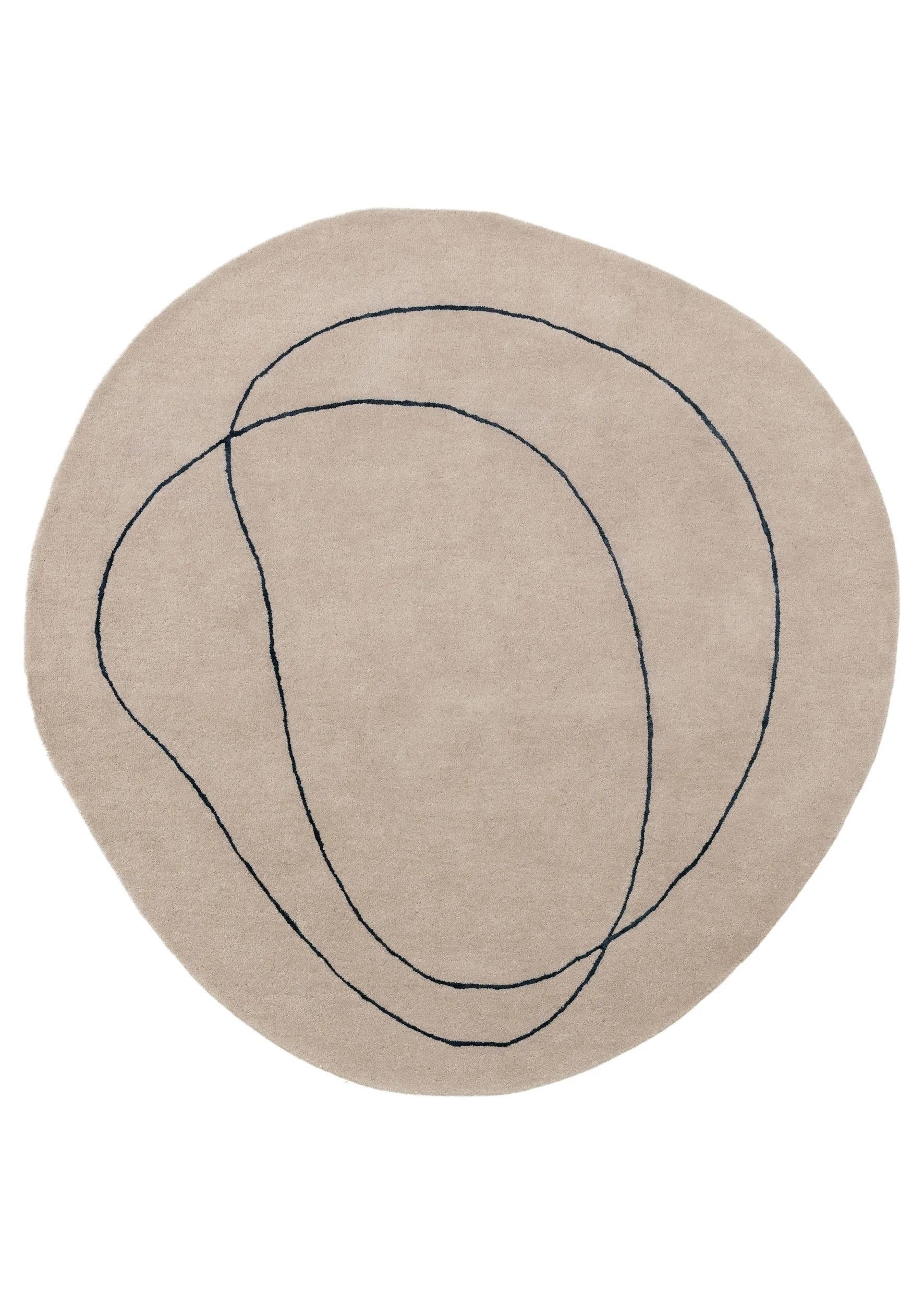 WOLLTEPPICH Shape Cream ø 200 cm rund - Creme, Textil (200/200cm) - benuta Pure