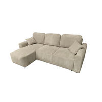 ECKSOFA HENRY in Beige mit Schlaffunktion und Bettkasten - Beige, Textil (232/150cm) - KS Home Concept
