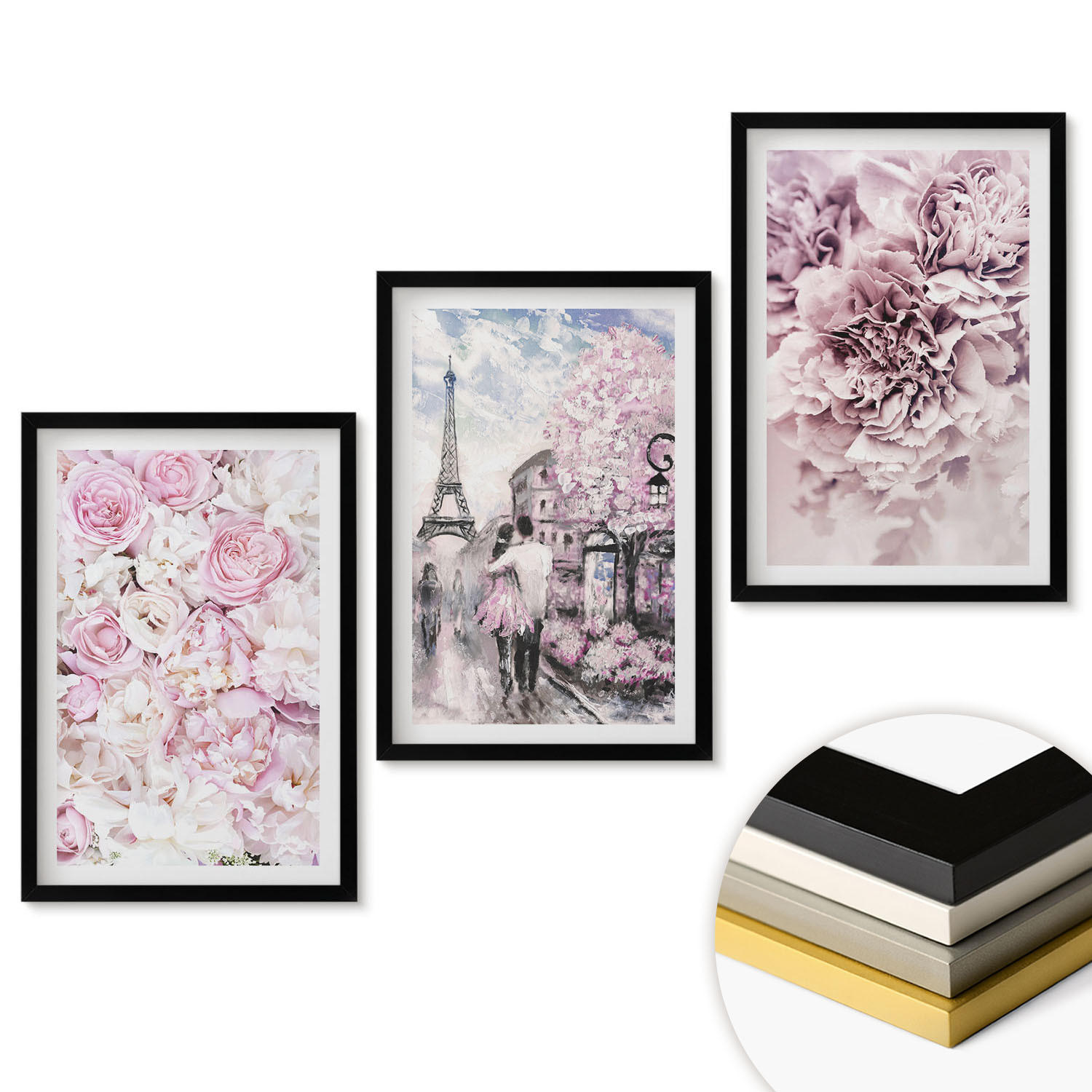 ArtPrintCave Wandbilder Schwarz 40x60 cm