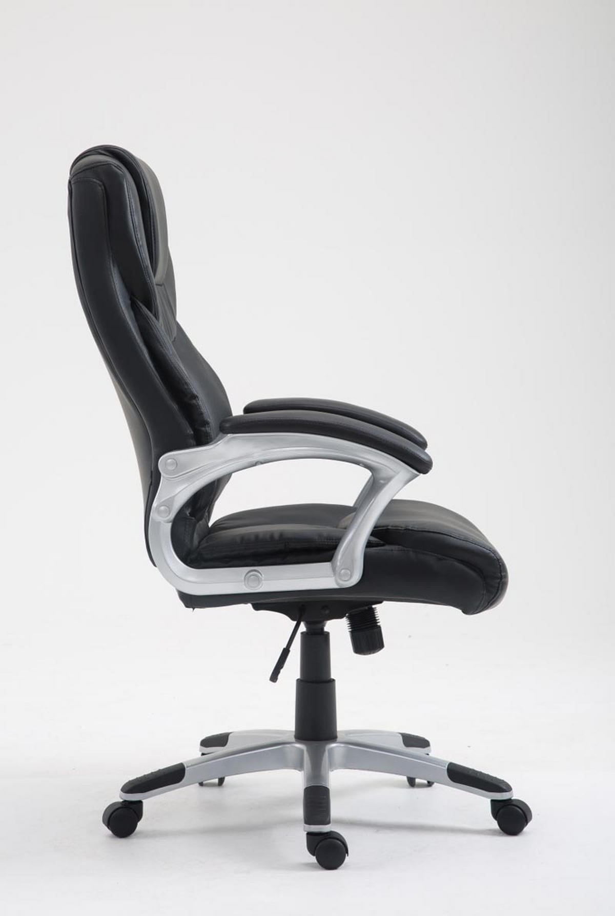 BÜROSTUHL Texum 2, Kunstleder Schwarz - Schwarz, Kunststoff/Textil (65/119/73cm) - TPFLiving