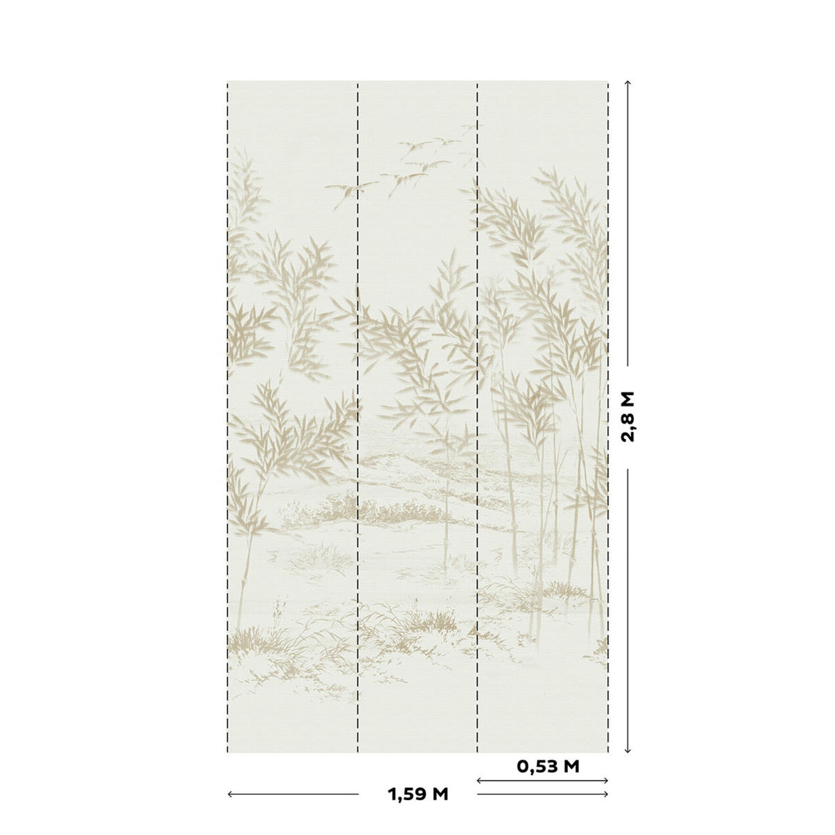 FOTOTAPETE Oceane 280x159cm - Beige, Papier/Kunststoff (159/1cm) - Art for the Home
