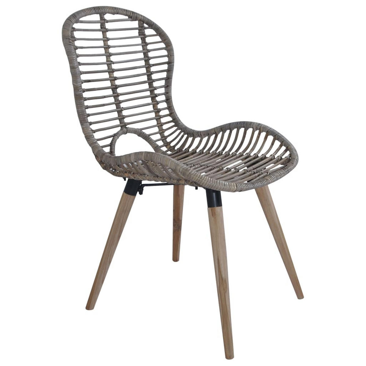 ESSZIMMERSTÜHLE 2 Stk. Braun Natürliches Rattan 48*64*85cm - Braun, Naturmaterialien (48/85/64cm) - ZMH