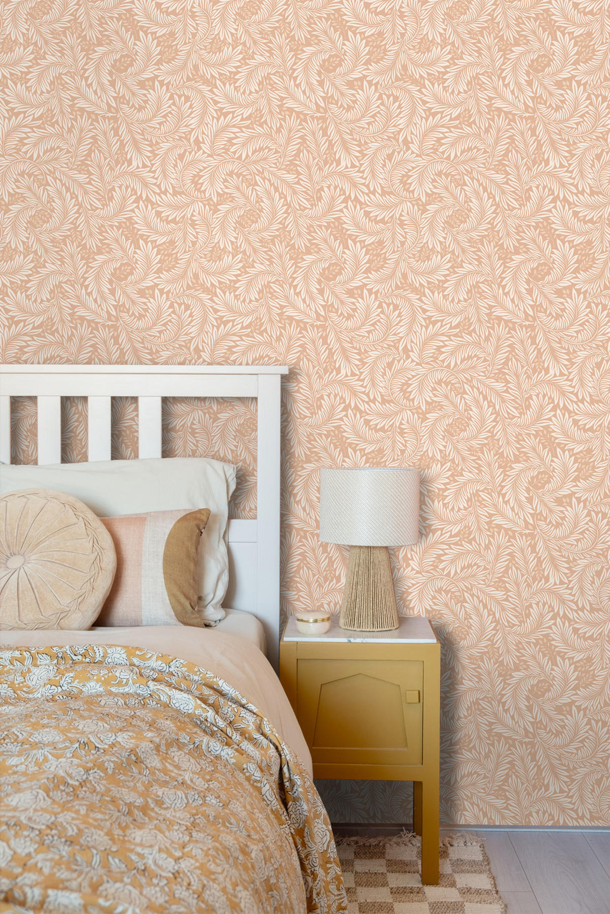 TAPETE Blätter 50 x 900 cm - Terracotta, Papier (50/900cm) - ESTAhome