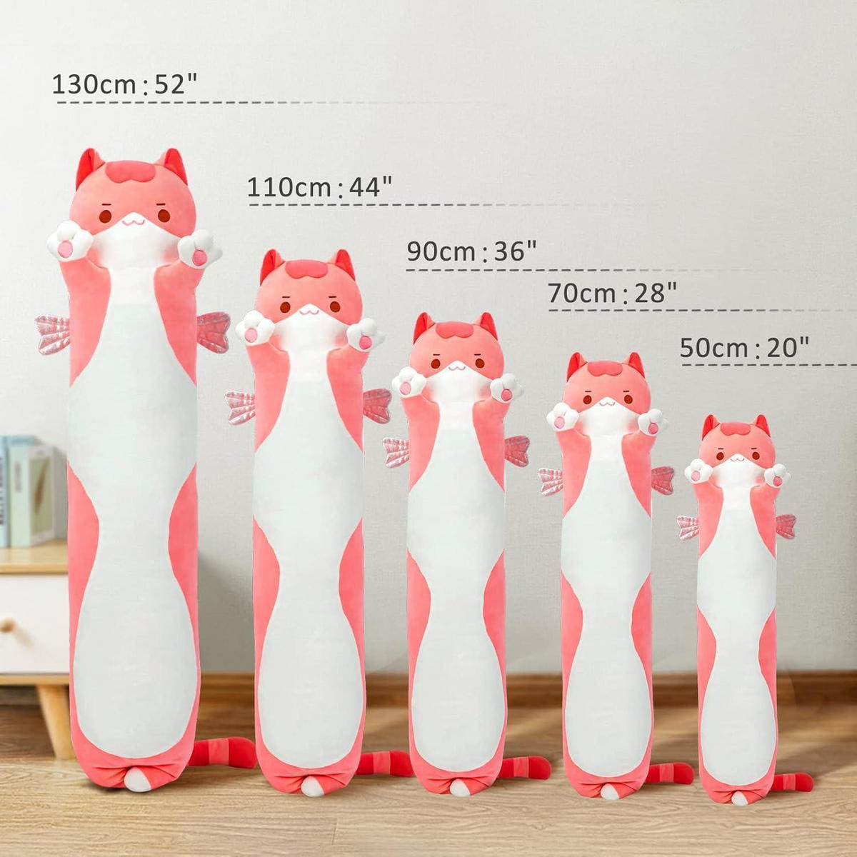 KUSCHELTIER Katze 130 cm Rosa - Rosa, Textil (10/130cm)