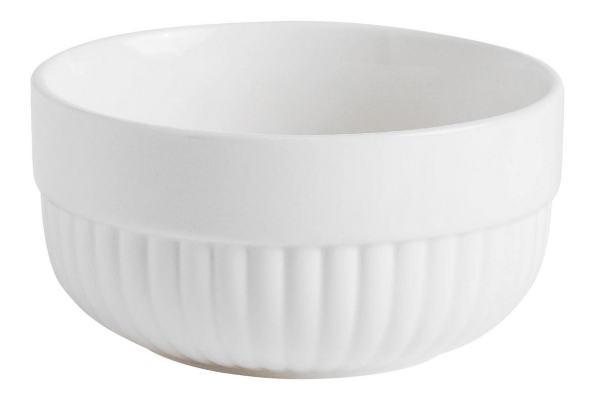 SCHALE Sandino - Weiß, Keramik (12/6/12cm) - home&you