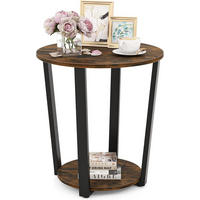 BEISTELLTISCH 56cm Braun - Braun, Holz (50/50/56cm) - COSTWAY