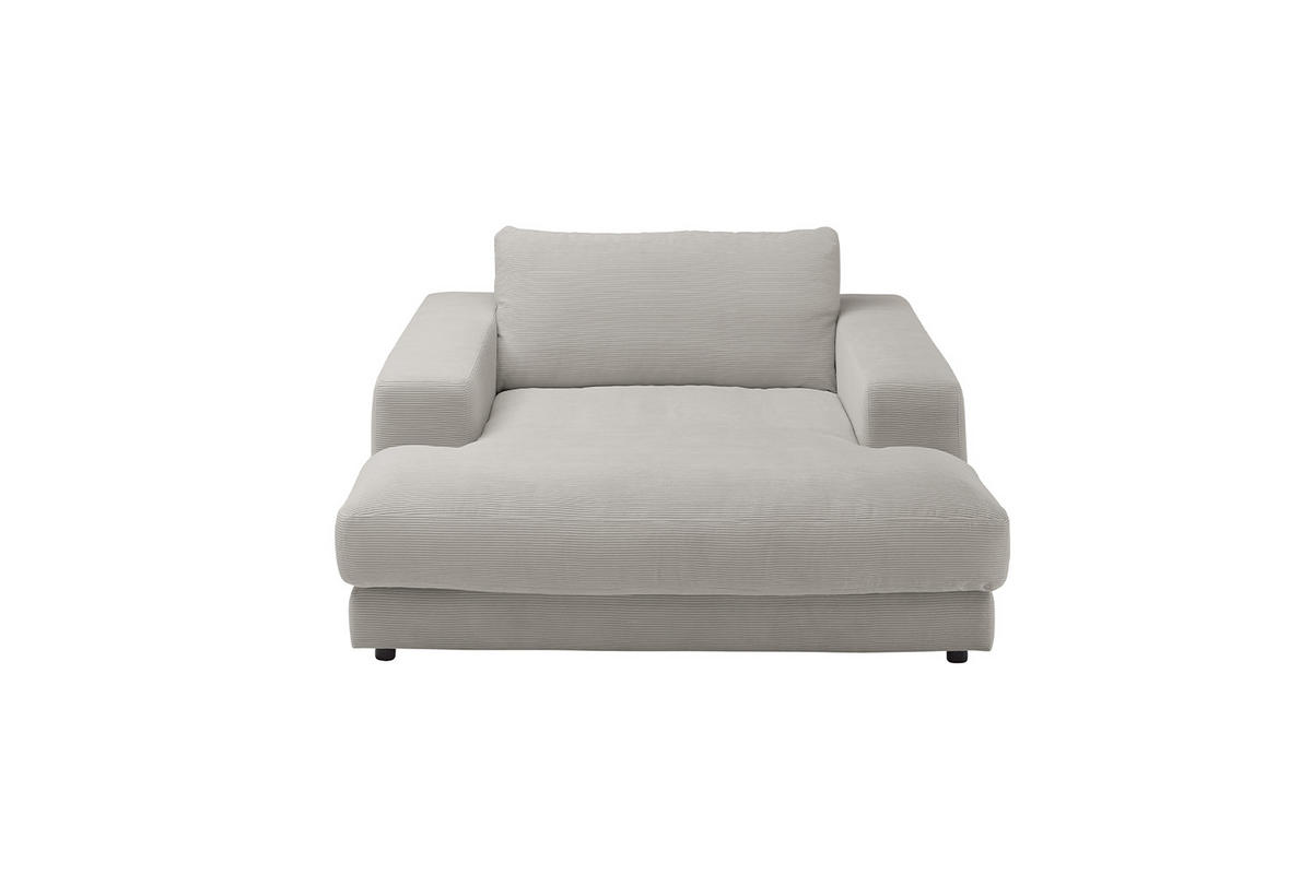 LONGSEAT MADELINE Grau Cord - Schwarz/Grau, Kunststoff/Textil (150/86/170cm) - KAWOLA