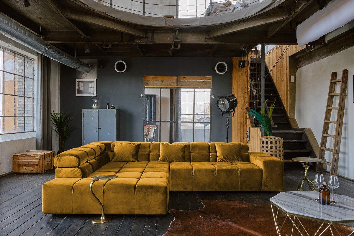 ECKSOFA MIT MOTORISCHEM SITZVORZUG NEVADA Gelb Velvet - Gelb/Schwarz, Textil (319/215cm) - KAWOLA
