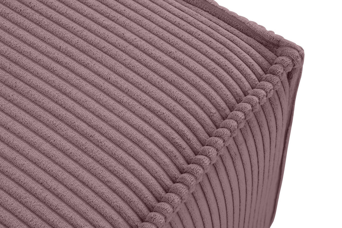 SITZPOUF NAPI gefederte Sitzfläche, hellviolett - Violett/Schwarz, Textil (83/45/83cm) - KONSIMO®