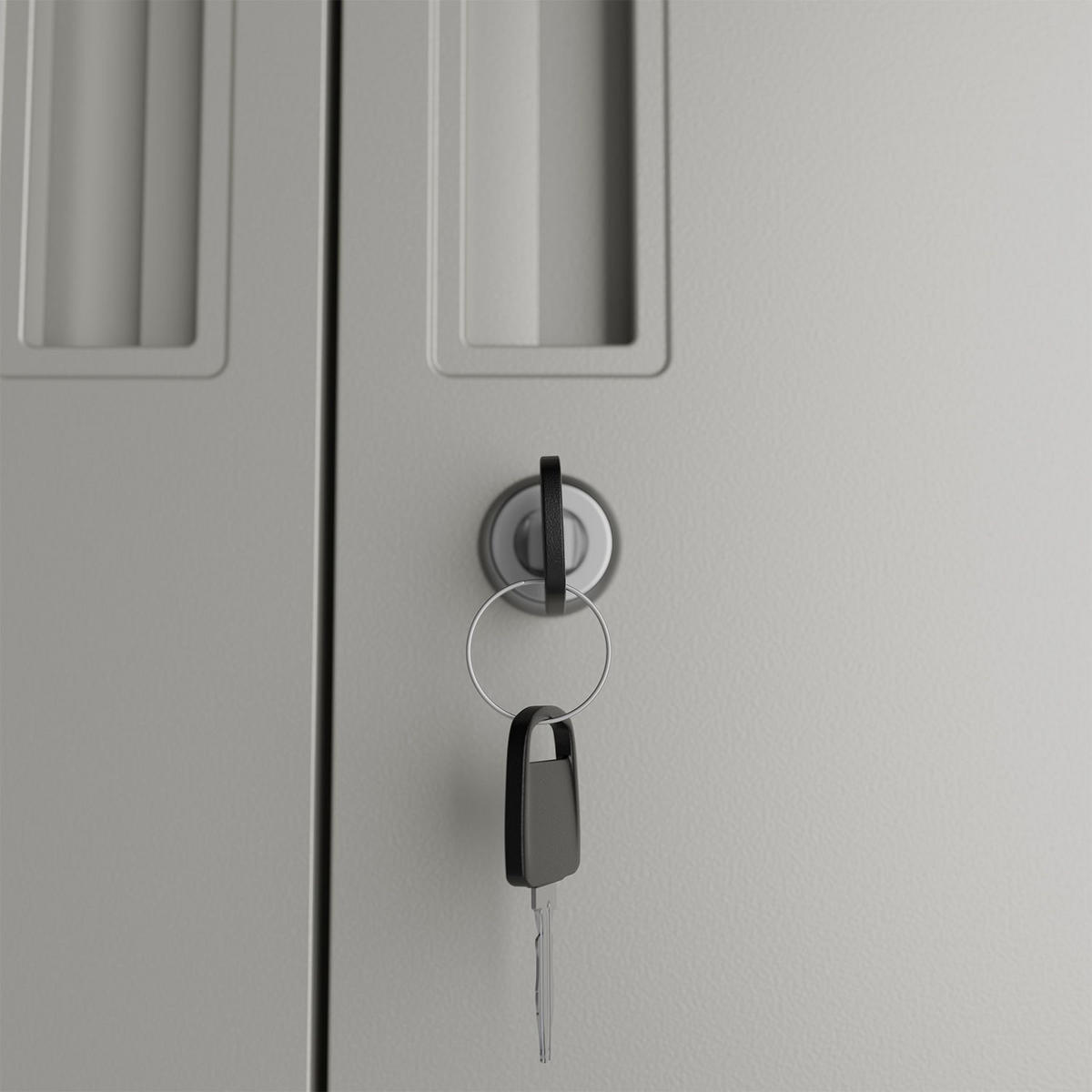 METALLSCHRANK 180/80/40 cm hellgrau abschließbar - Hellgrau, Metall (80/180/40cm) - Juskys