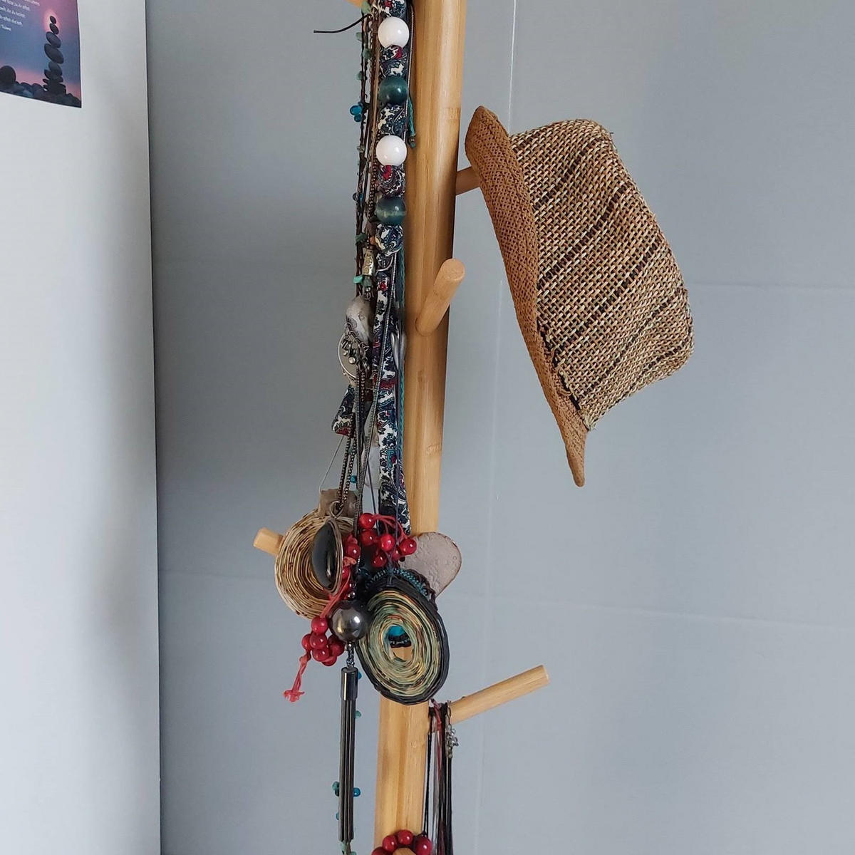 GARDEROBENSTÄNDER Bambus Naturfarben stabiler 175×35×35 cm - Naturfarben, Holz (50/175/50cm) - Begryf