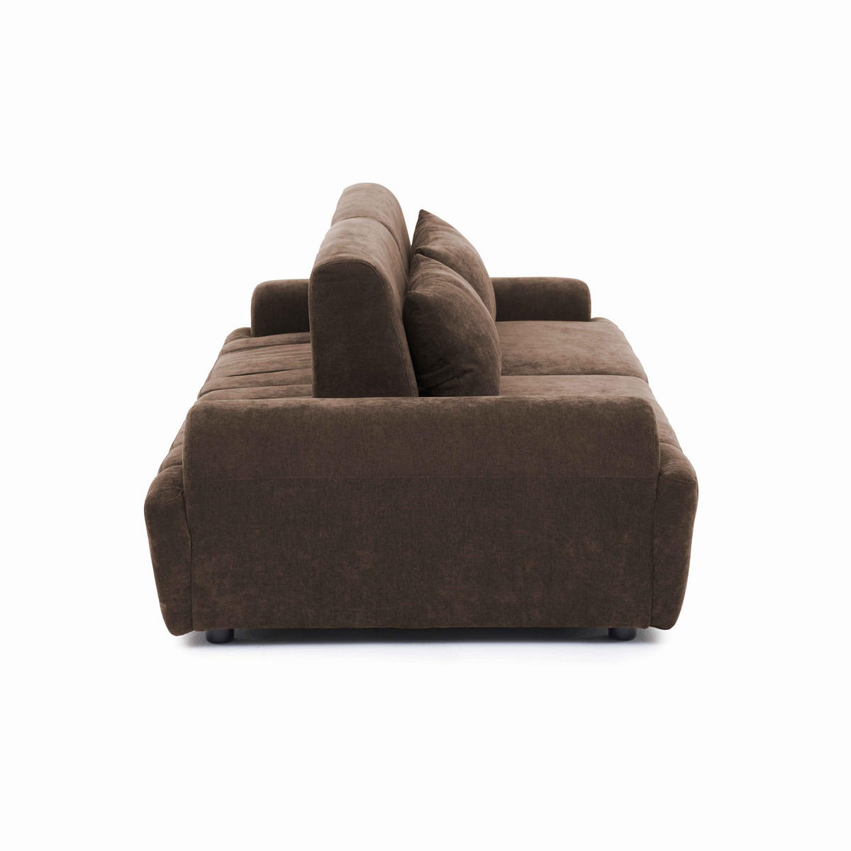SOFA 2-Sitzer, Schokoladebraun - Braun, Holz/Textil (218/82/109cm) - Oviala