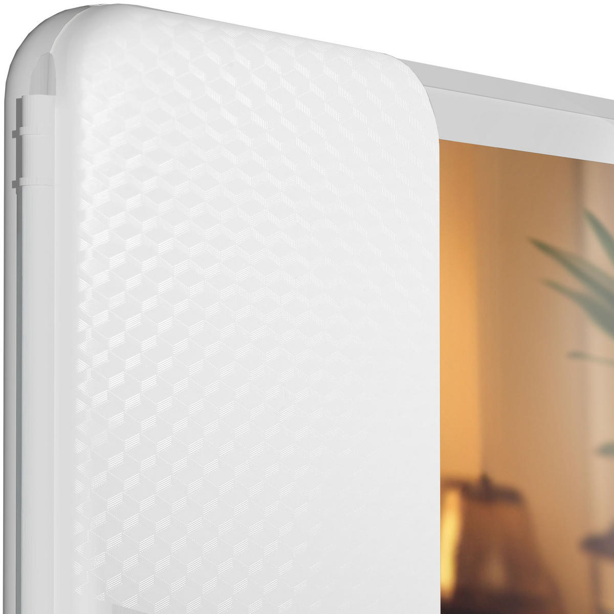 SCHMINKSPIEGEL eckig 18/10/29 cm Kunststoff Weiß - Weiß, Kunststoff (18/29/10cm) - CLP