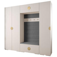 GARDEROBEN-SET 236,7/250/47 - Goldfarben/Schwarz, Holz/Kunststoff (250/236.7/47cm) - Abiks Möbel