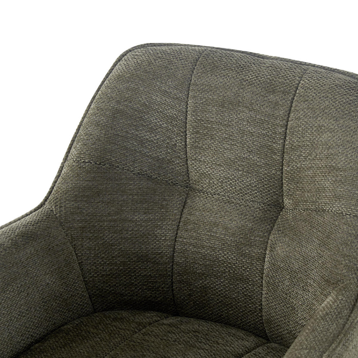ESSZIMMERSTUHL THOMAS-JILL 2er-Set 4-Fuss-Gestell - Dunkelgrün/Weiß, Textil (61/82/62cm) - DUBI Möbel