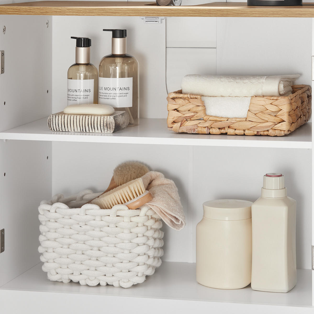 WASCHBECKENUNTERSCHRANK Weiß - Weiß, Holzwerkstoff (60/59/30cm) - SoBuy