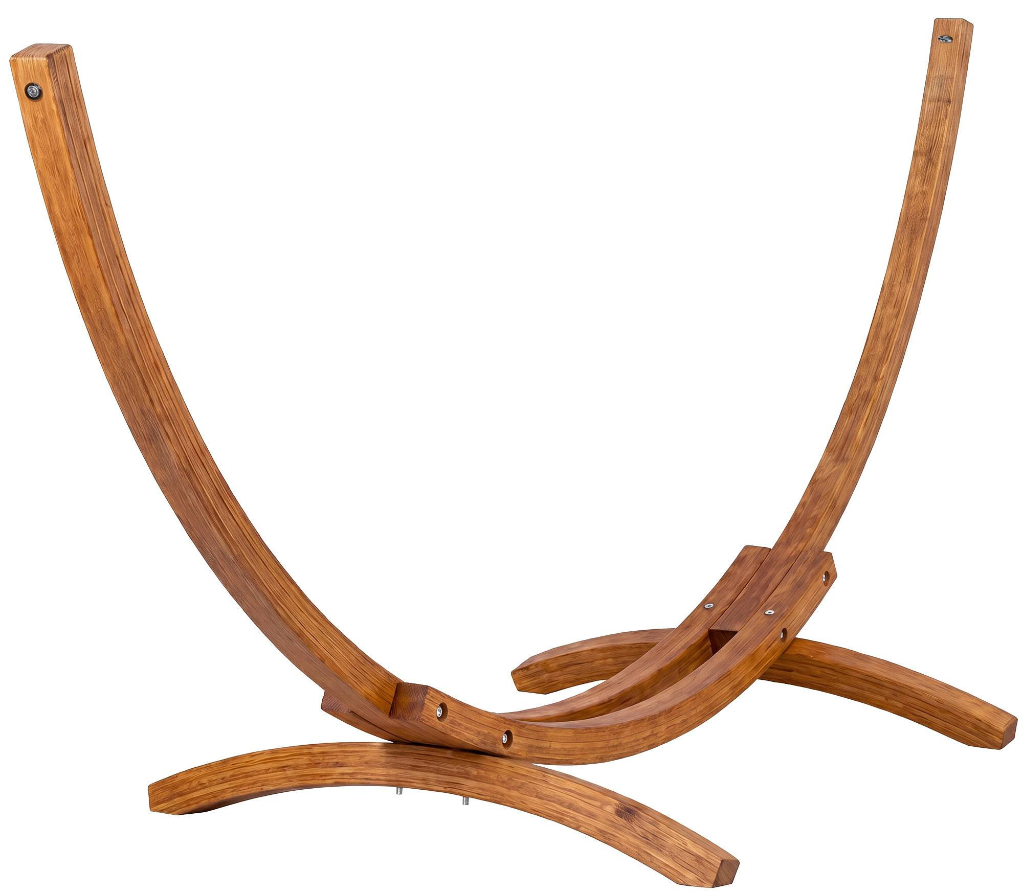 HÄNGEMATTENGESTELL Holz Natura - Eukalyptusholzfarben, Holz (118/318/122cm) - CLP