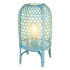 LED TISCHLEUCHTE Bambus Blau - Blau, Holz (22/22/37cm) - Globo Lighting