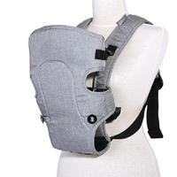 BABYTRAGE Between hellgrau Bauchtrage, 2 Blickrichtungen, gepolsterte Gurte, Polyester, 9 kg - Grau, Textil (11/35/20cm) - Lorelli