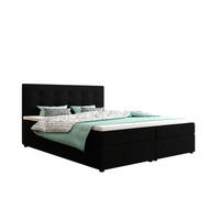 BOXBETT FADO 1 mit Matratze H3 und Topper 140x200 Cosmic 100 - Schwarz, Holz/Textil (140/200cm) - Bedante