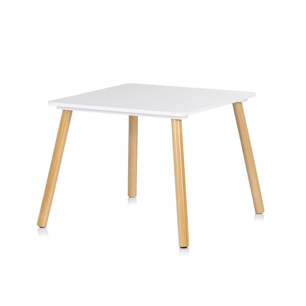 KINDERSITZGRUPPE Tiermotiv weiß grau 55 x 55 cm, Tischset, 2 Stühle, MDF, Massivholz, Tiermotive, Holz - Grau, Holzwerkstoff (55/45/55cm) - Chipolino