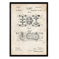POSTER Lokomotive Patent A3 Rahmenlos - Klar, Papier (29.7/5/42cm) - Nacnic