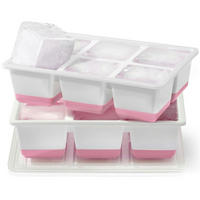 EISWÜRFELFORM mit Deckel 6 cm Rosa - Rosa, Kunststoff (6/5/12cm)