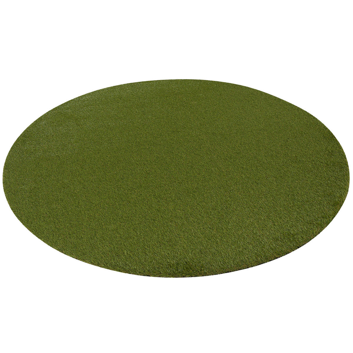 LUXUS KUNSTRASEN RASENTEPPICH CHELSEA RUND - Grün, Textil (133/133cm) - Snapstyle