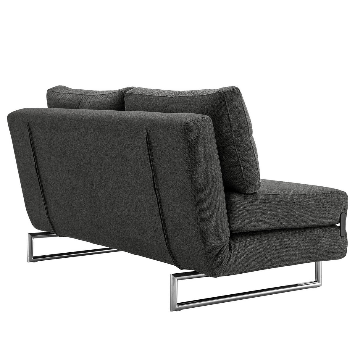 SCHLAFSOFA - Chromfarben/Anthrazit, Textil/Metall (150/85/88cm) - home24