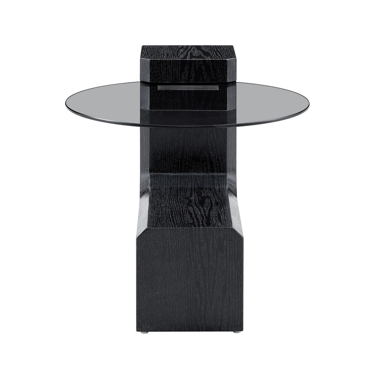 COUCHTISCH-SET 61/61/30 cm Schwarz aus Holzwerkstoff und Glas mit teilbarem 2-in-1 Design - Schwarz, Holzwerkstoff (61/61/30cm) - OKWISH