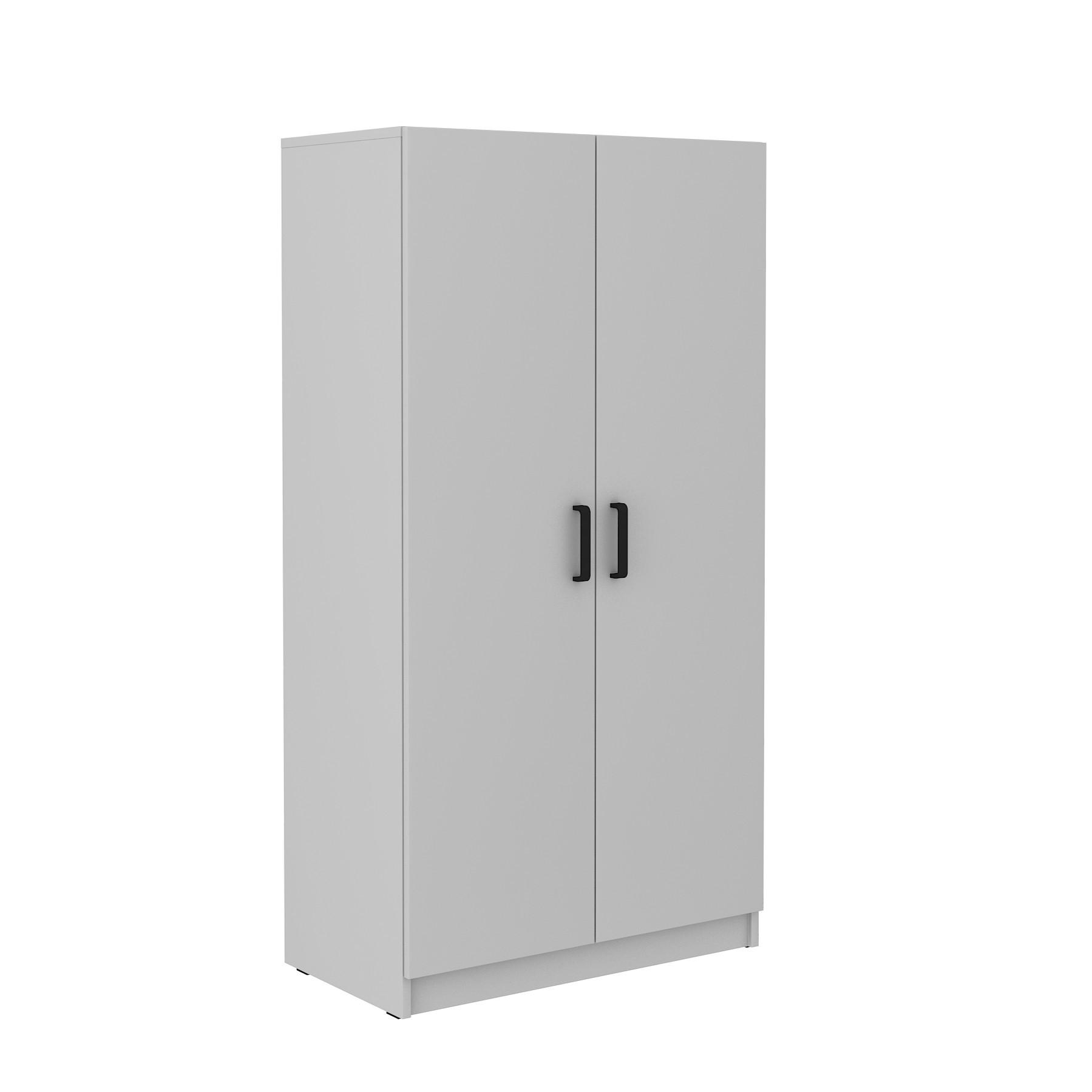 Masseno Drehtürenschrank Grau 79.9x153.6x42 cm