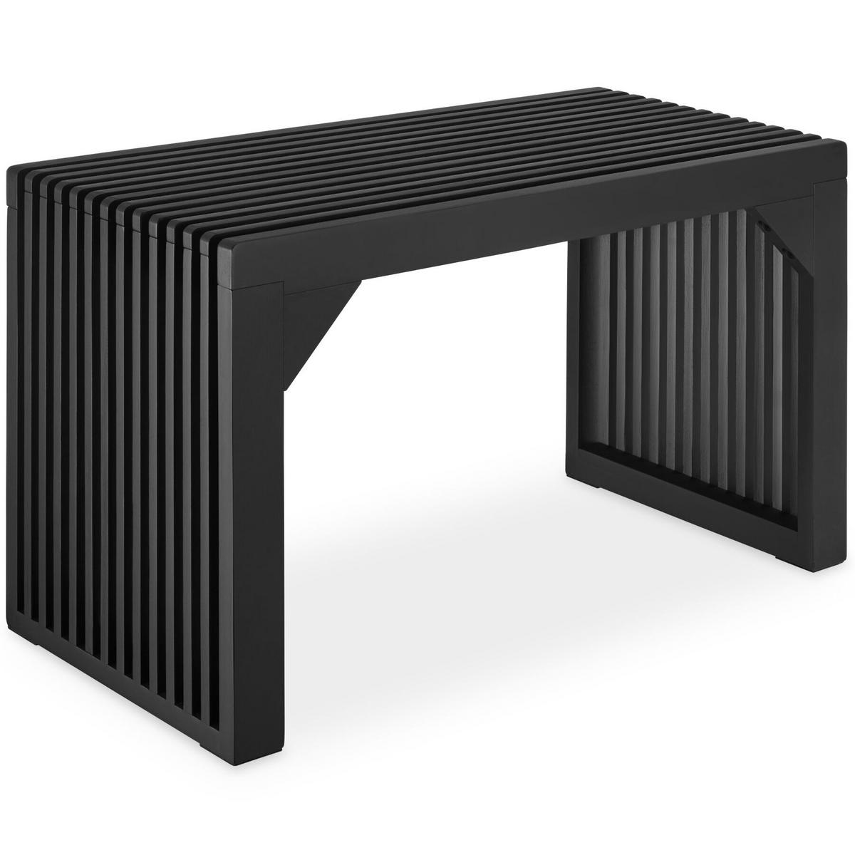 SITZBANK Ribb, Belastbarkeit 350 kg, schwarz - Schwarz, Holz (73/43/35cm) - tectake