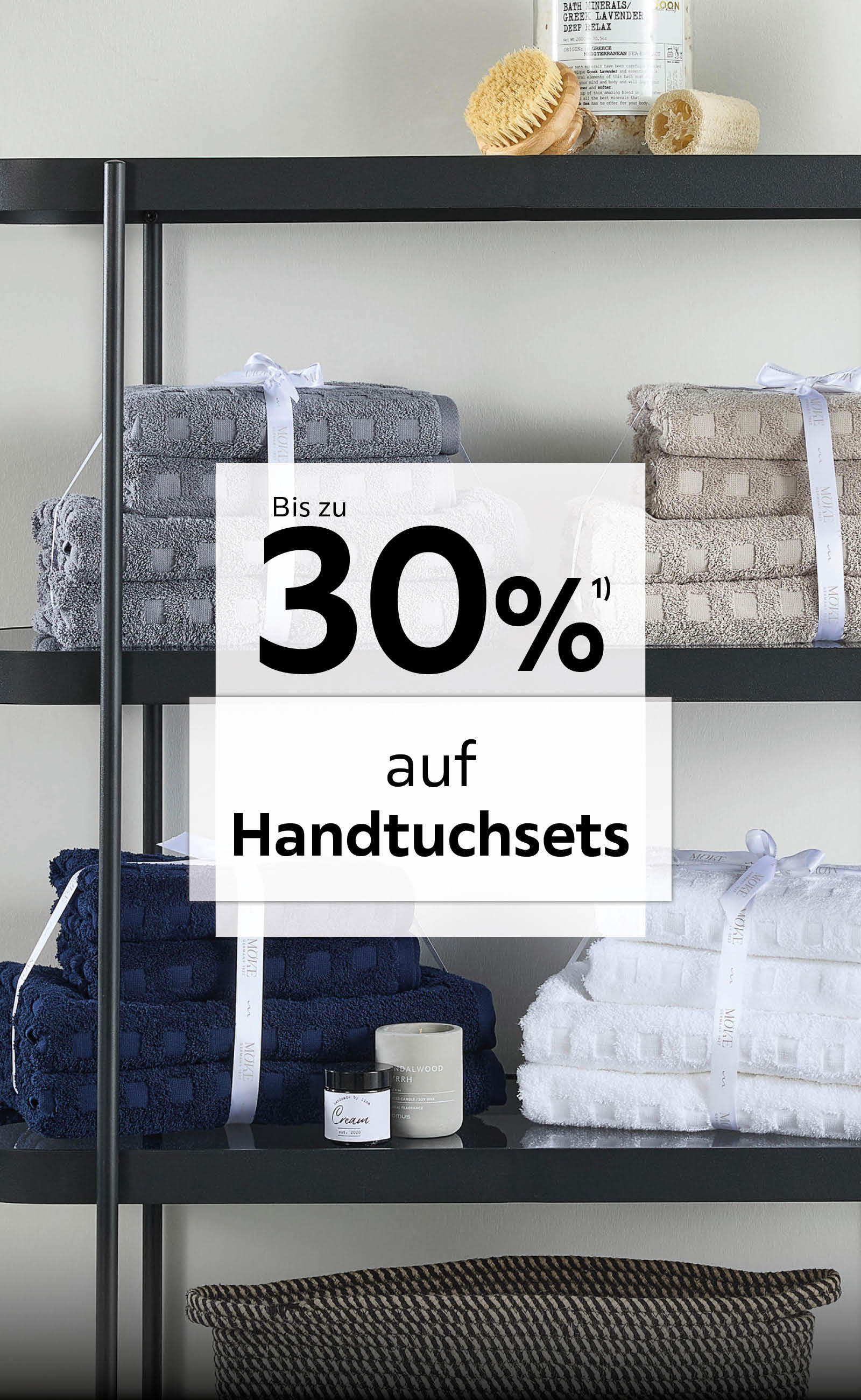Bis zu 30% auf Handtuchsets