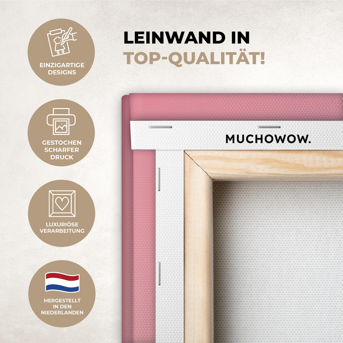 LEINWANDBILD Schleife - Discoball - Kaninchen Deko Wohnzimmer 20x20 cm - Pink, Textil (20/20cm) - MuchoWow