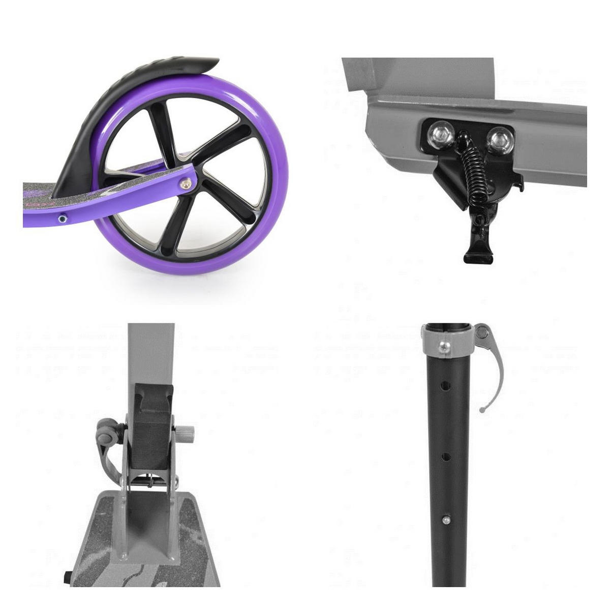 KINDERROLLER Storm lila Höhe einstellbar, zusammenklappbar, PU Räder, ABEC-5 - Violett, Metall (75/20/70cm)