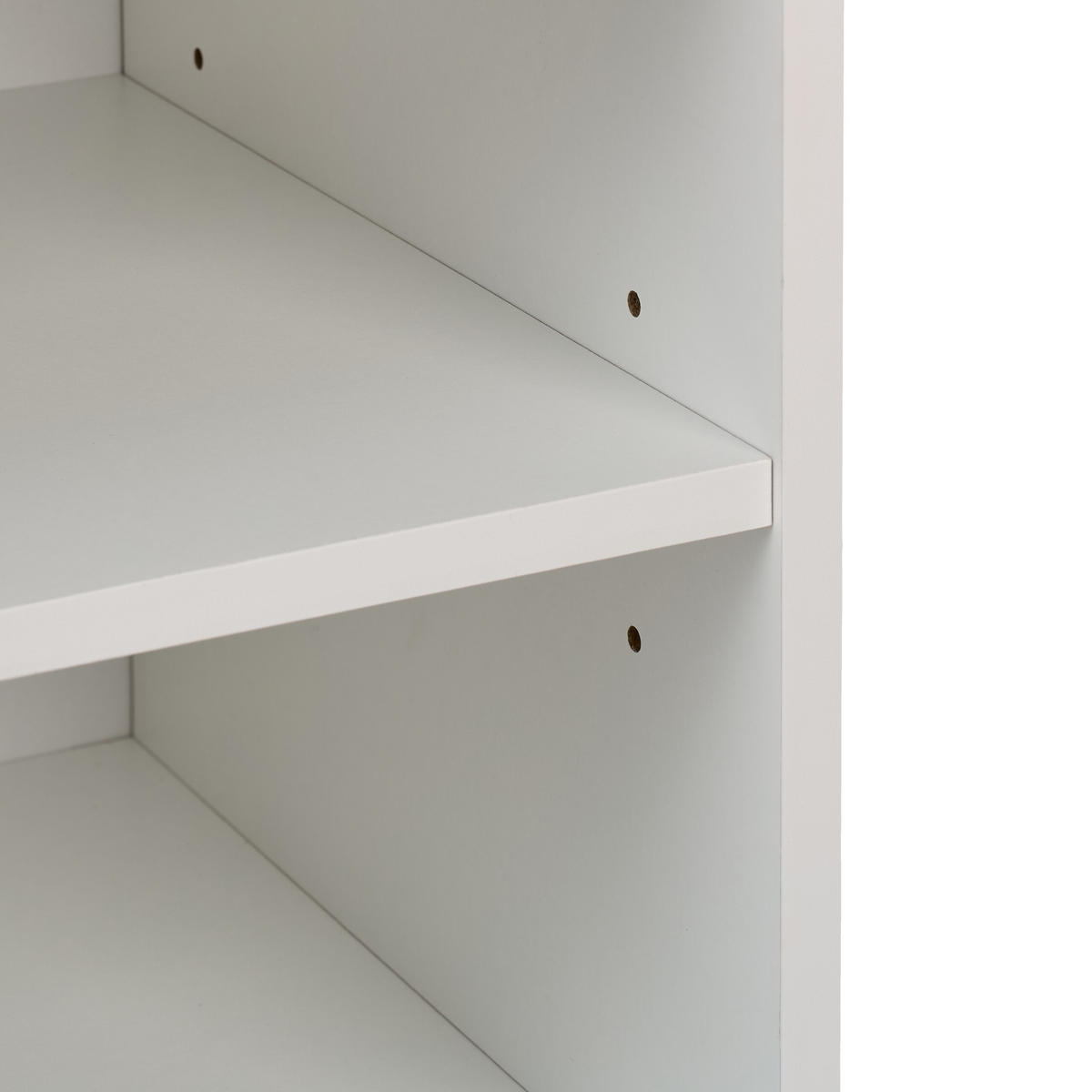 FÖRVARINGSVAGN Vit silver på hjul 4 fack - Vit, Träbaserade material/Plast (40/49/30cm) - Relaxdays