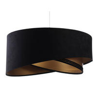 HÄNGELEUCHTE Gold 50/23 cm - Goldfarben/Schwarz, Kunststoff (50/1.3/23cm) - ONZENO