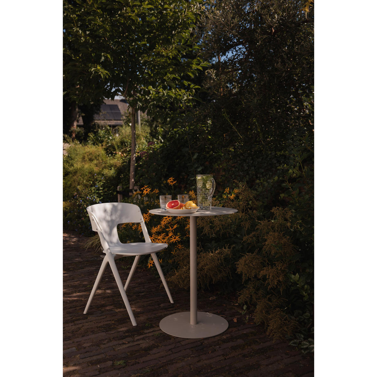 GARTENSTUHL Horizon Creme/ Weiß - 4 er Set - Beige, Kunststoff (57.5/75/52.5cm) - Zuiver