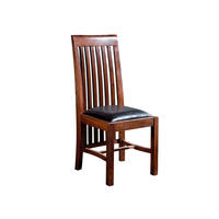 STUHL Akazie 45x51x103 nougat lackiert Polster schwarz Bangalore OXFORD #6 - Dunkelbraun, Holzwerkstoff (45/103/51cm) - Massivmoebel24