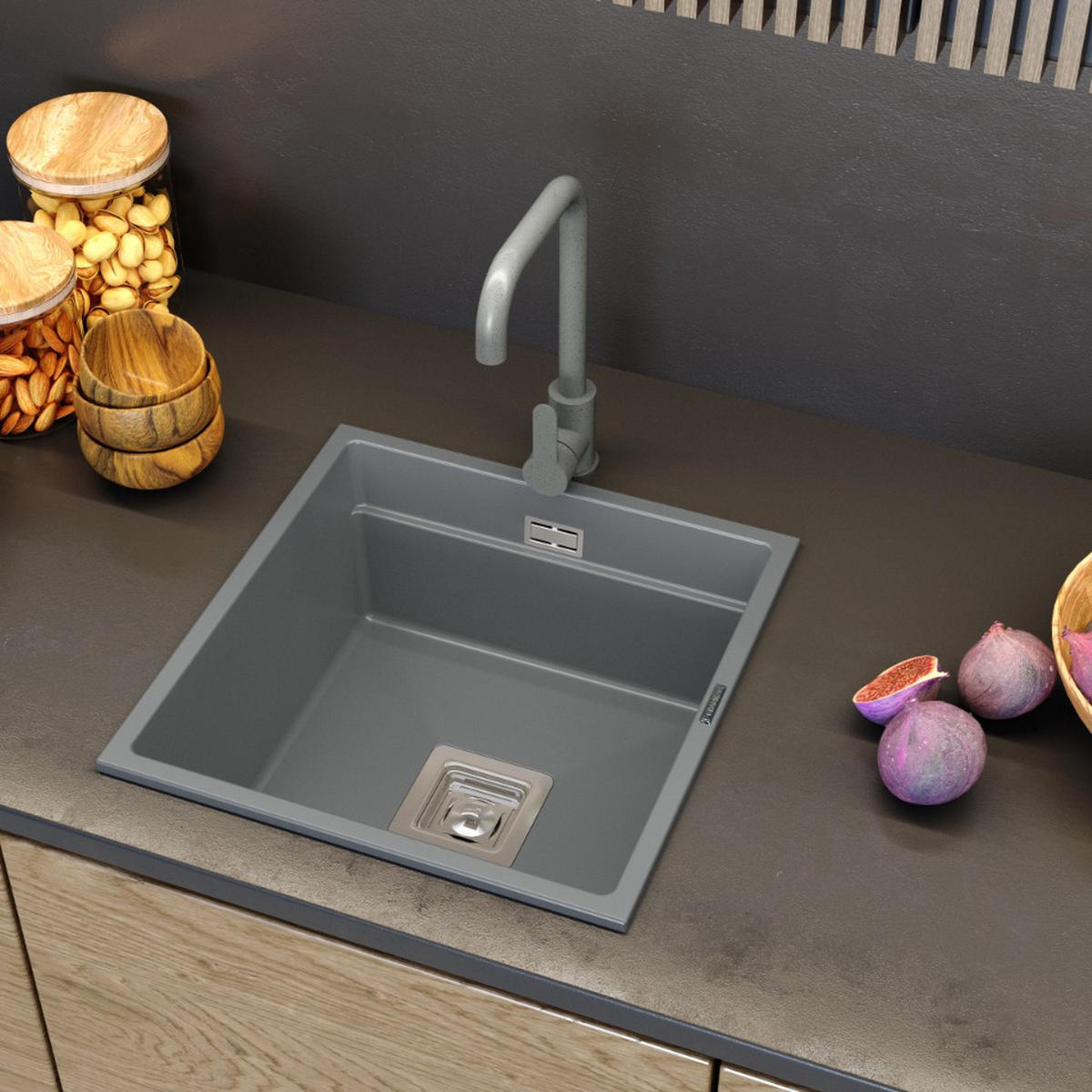 KÜCHENBATTERIE Steel - Grau, Metall (21/33/3cm) - Granitan