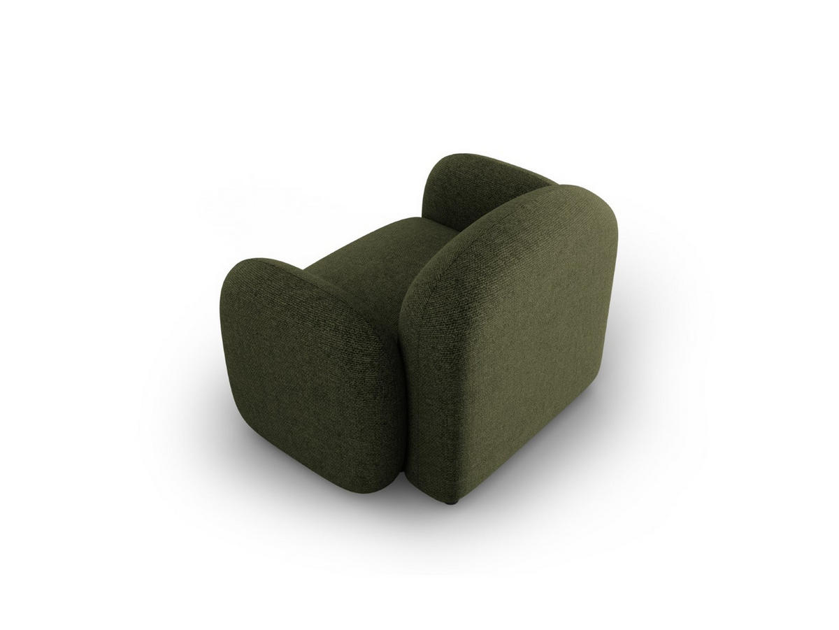 SESSEL Blair aus Chenille-Stoff grün meliert - Grün, Textil (87/80/119cm) - Micadoni