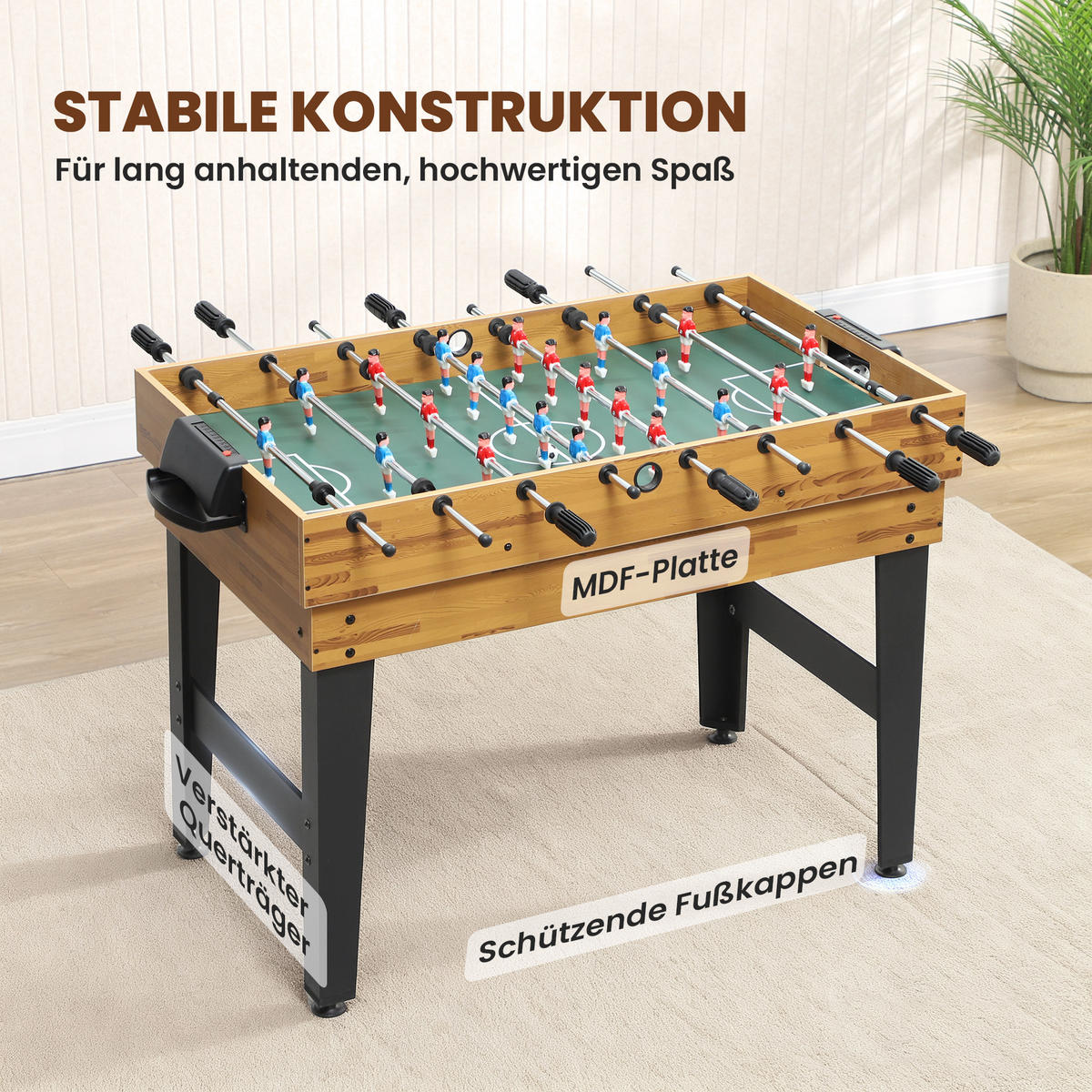 SPIELETISCH DE-10925 Walnuss - Walnussfarben, Holzwerkstoff (109/80/121cm) - ComfortXL