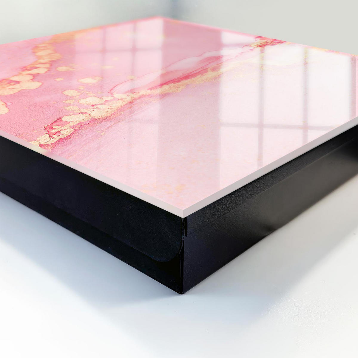 SCHLÜSSELBOX Schwarz 30x30 cm- Türöffnung nach rechts - Rosa Traum - Pink, Metall (30/30/5cm) - TULUP