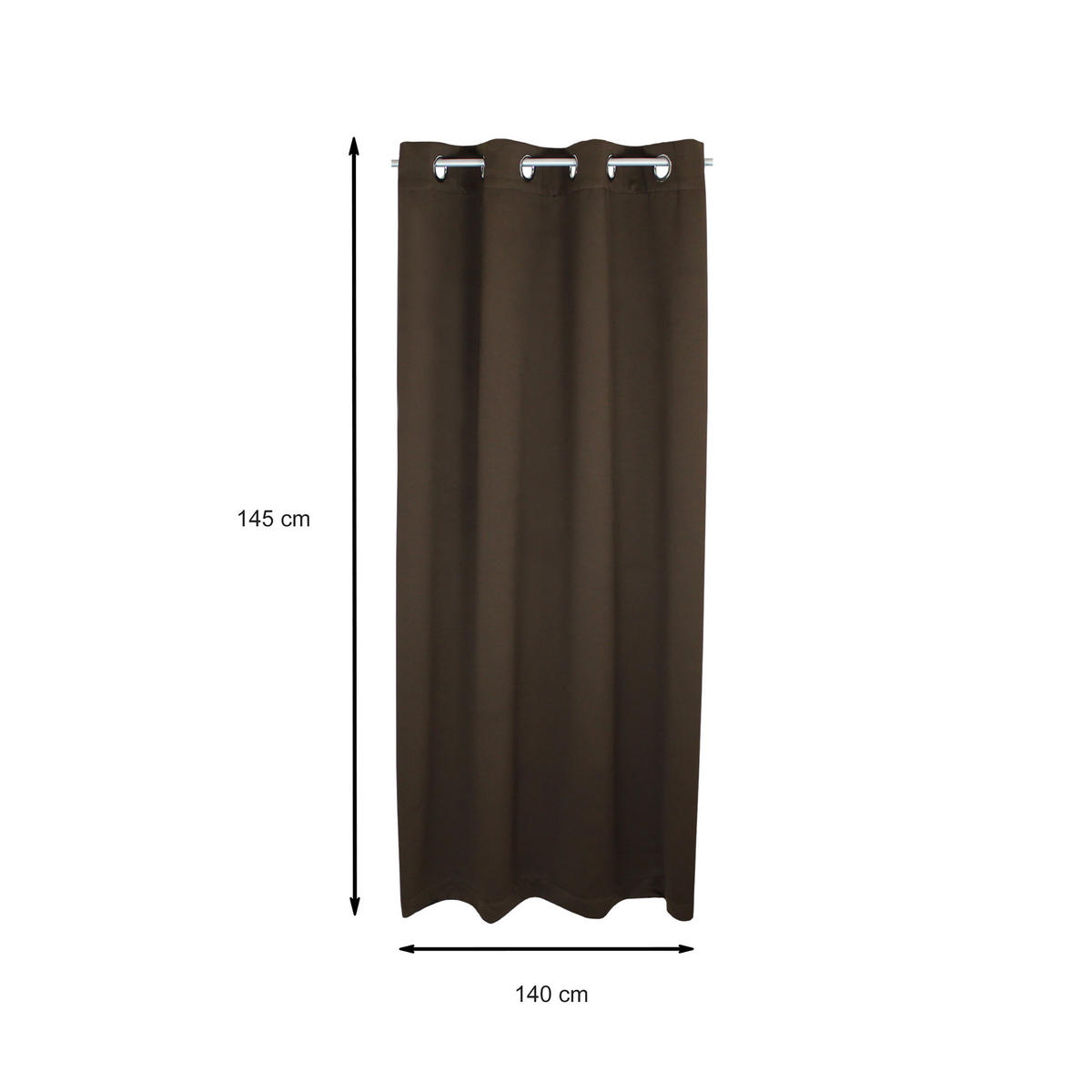 VERDUNKELUNGSVORHANG Ösen 140/145 cm Braun - Braun, Textil (140/145cm) - TiborTex