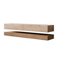 TV-RACK SKY 140 cm mit LED-Beleuchtung - Eiche Wotan, Holzwerkstoff (140/25/34cm) - Lookway