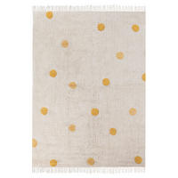 KURZFLOR-TEPPICH Beige 140/200 cm Dardere - Beige/Gelb, Textil (140/200cm) - Beliani