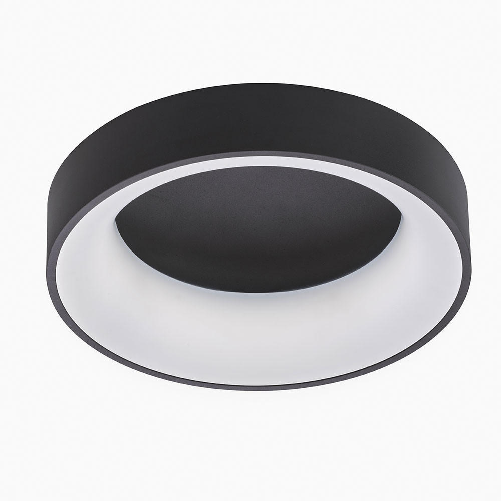 LED DECKENLEUCHTE CAMARON Schwarz Metall - Schwarz, Metall (45/45/11.5cm) - Wofi