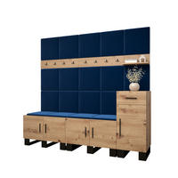 GARDEROBEN-SET 196/210/45,6 - Schwarz/Eiche Artisan, Holz/Kunststoff (210/196/45.6cm) - Abiks Möbel